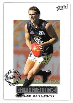 2001 Select AFL Authentic #26 Simon Beaumont Front